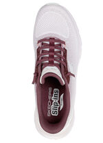 SKECHERS, trendiga damsneakers, med gjuten slip-in-hälplatta WEISS-BORDEAUX